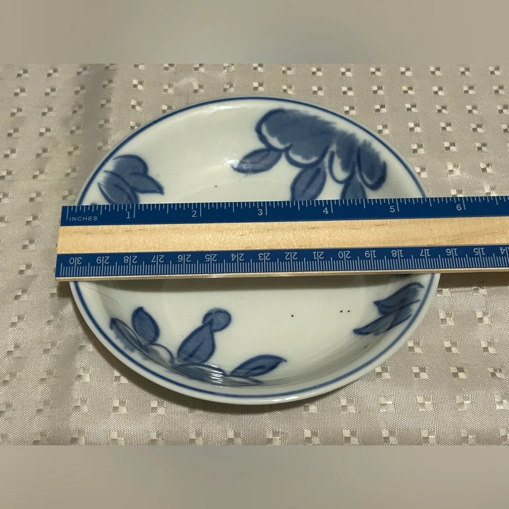 Williams Sonoma Grande Cuisine IDG Blue White Flowers Saucer
